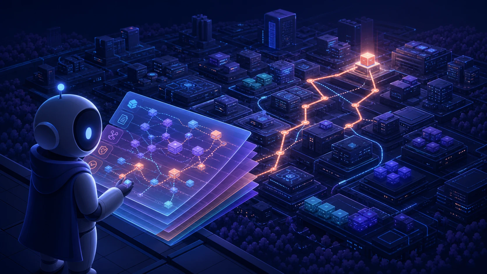AI Coding Agent 正在研究一张大型代码库地图